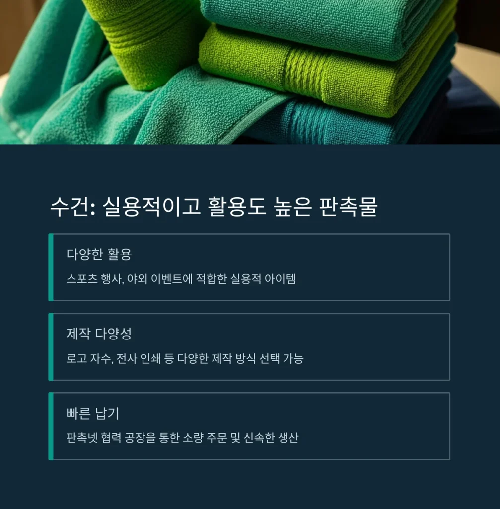 기념품 소량제작 수건 기념품 제작