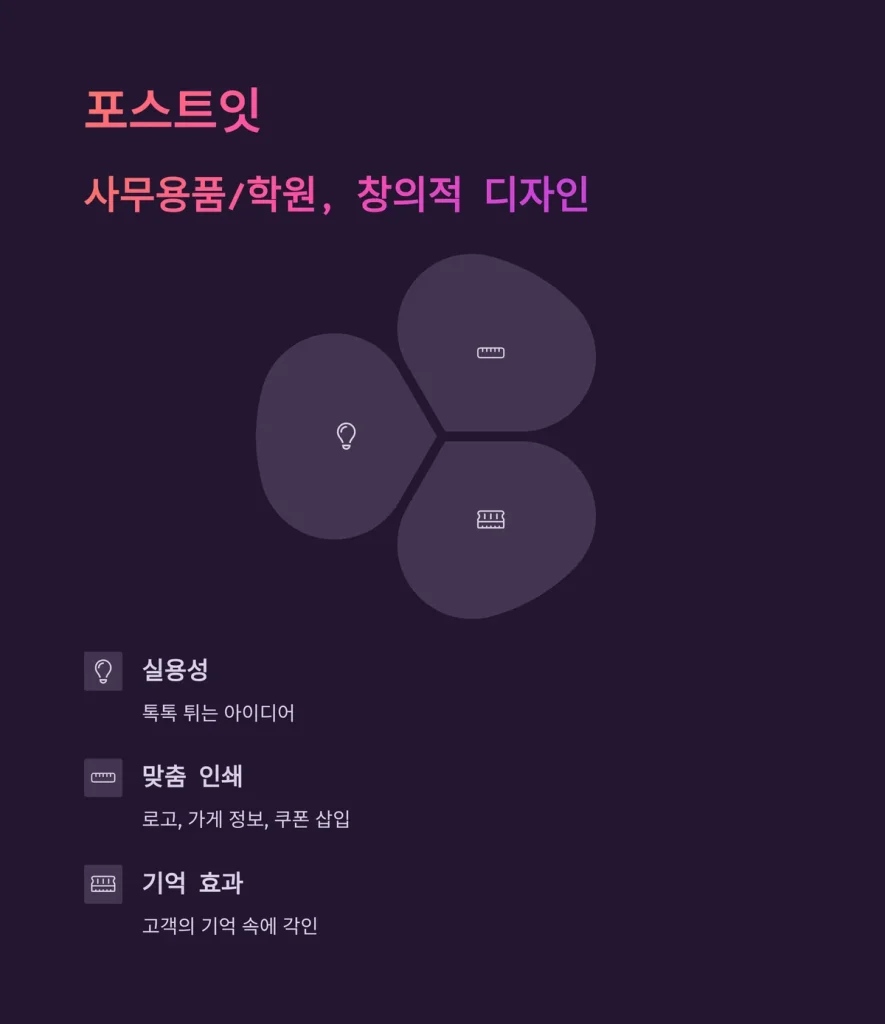 가게 홍보물 제작 쇼핑몰 포스트잇 소량제작 저렴한 곳