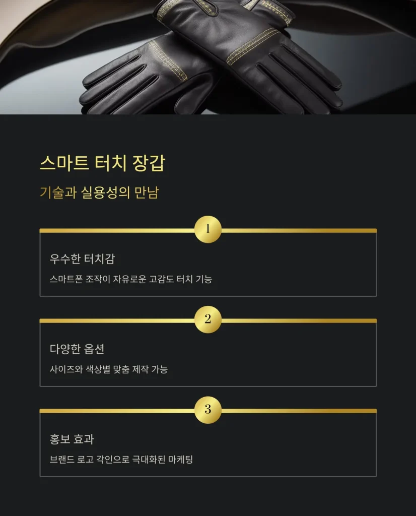 겨울 판촉물 제작 스마트터치장갑 