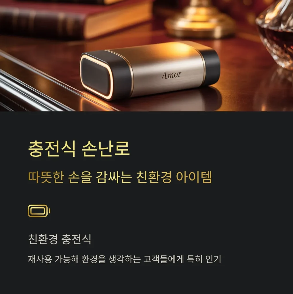 겨울 판촉물 제작 충전식 손난로 로고인쇄 