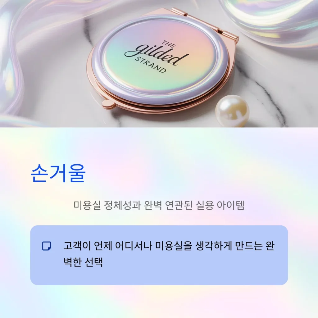 미용실 사은품 제작 손거울 판촉물 주문제작