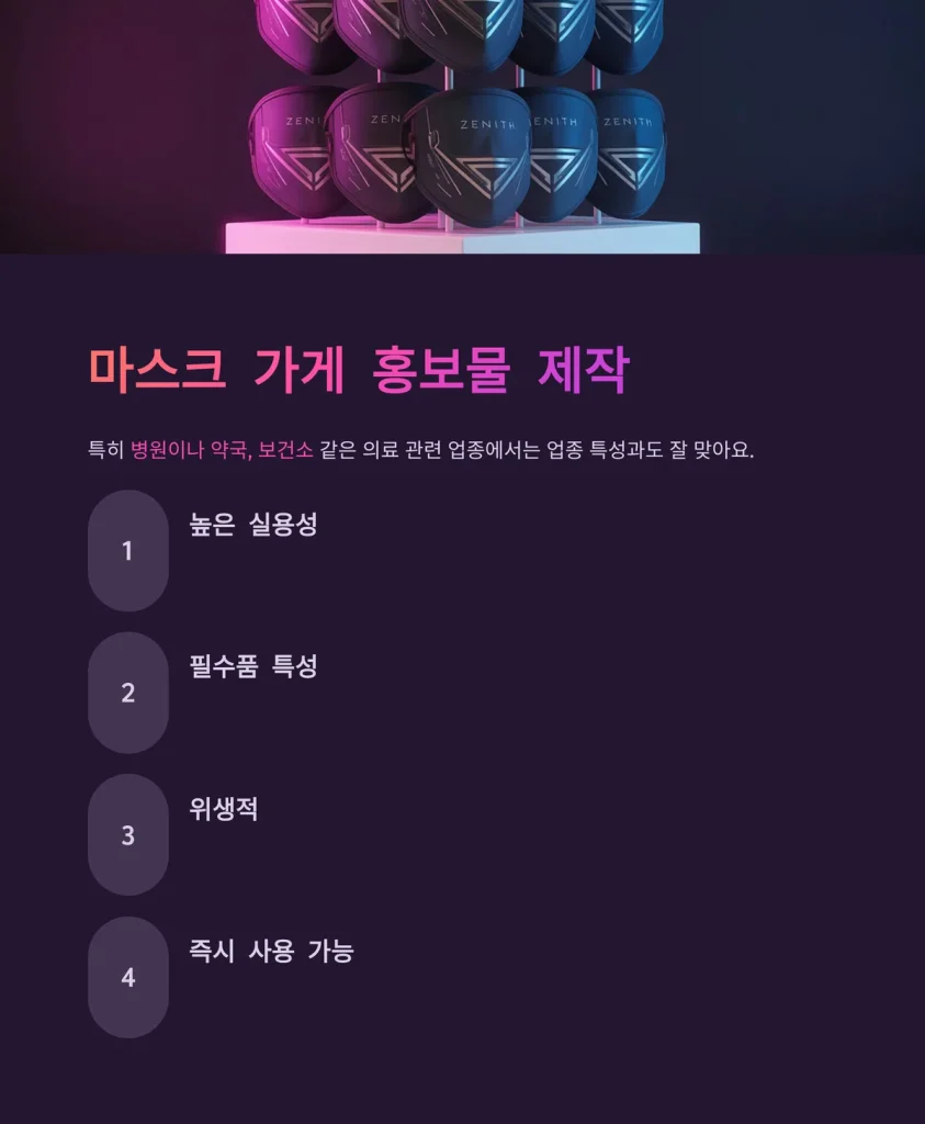가게 홍보물 제작 마스크 판촉물